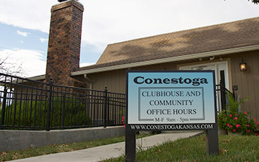 The community clubhouse at Conestoga Estates
