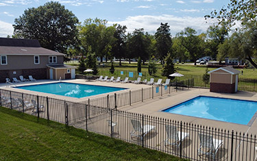 The swimming pools at Conestoga Estates