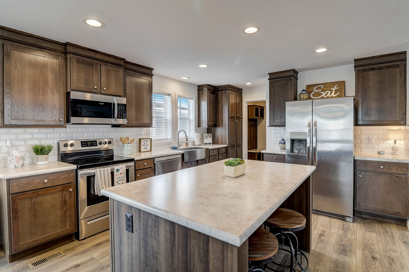 Inside a kitchen at Lakeside Conestoga